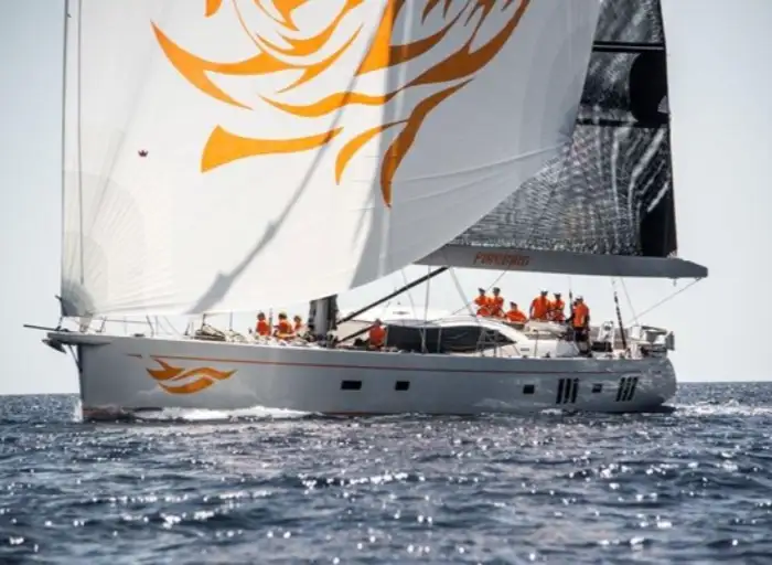 Sailboat at sea.